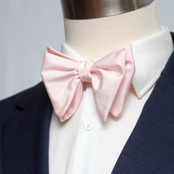 Men's Self-tied Bow Tie Big Butterfly Bow tie Light Pink S703 - Picture 2 of 7